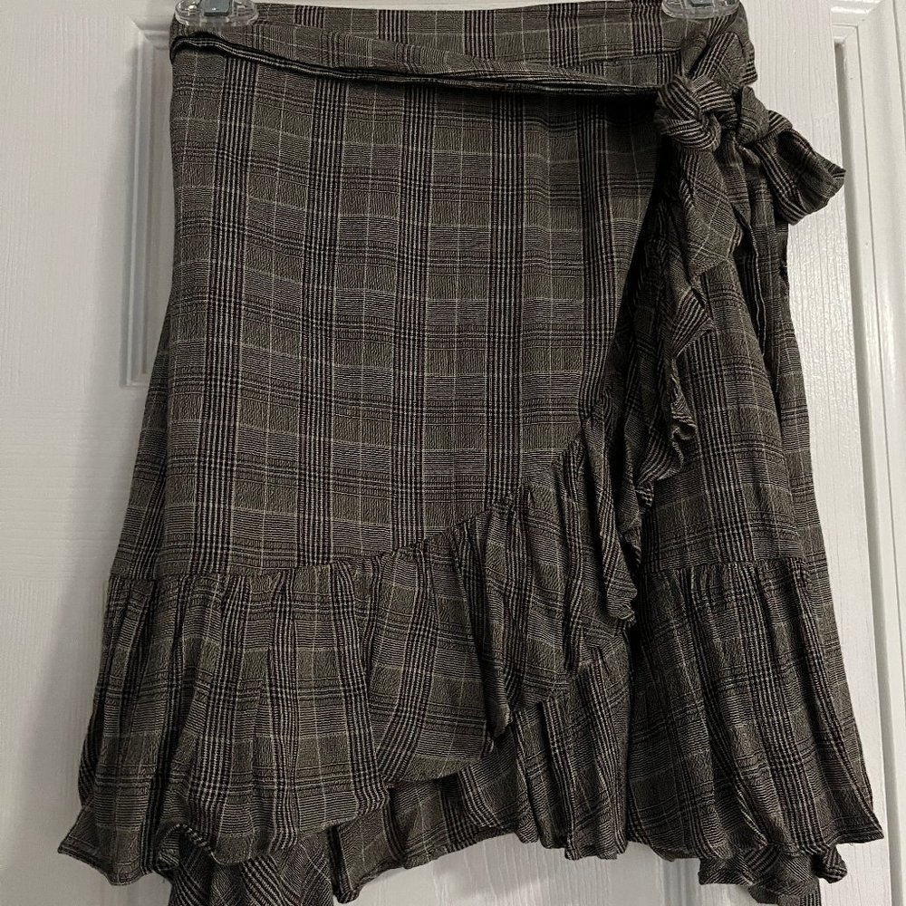 Plaid mini skirt